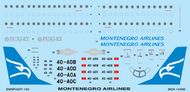 Embraer ERJ-195 Montenegro (designed to be used with Revell kits) #BOA14496