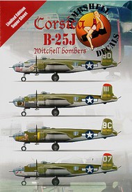  Bombshell  1/72 North-American B-25J Mitchell (4) 321st BG 43-27751/50 `Margaret Mary Rustin'; 43-27680/07 `Stuff'; Italy 1945; 489th BS 340th BG 4327638/9D `Briefing Time'; 43-27653/9C `Ruthie' Corsica 1945; BS72004