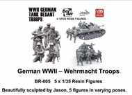 5 x Wehrmacht troops (WWII) OUT OF STOCK IN US, HIGHER PRICED SOURCED IN EUROPE #BDMBR5