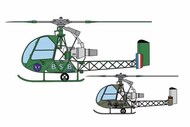 SO-1221 Djinn resin and PE kit of experimental french helicopter #BRS72017