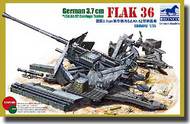 German 3.7cm Flak 36 Gun with Sd.Ah.52 Carriage Trailer #BOM35042