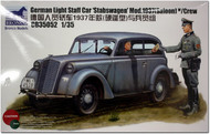 German Opel Stabswagen 1937 Light Staff Car Hardtop with Crew #BOM35052