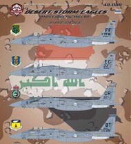  Bullseye Model Aviation Decals  1/48 F-15C Eagle 'Desert Storm Eagles - When Eagles Fly, MiGs Die' BMA48008