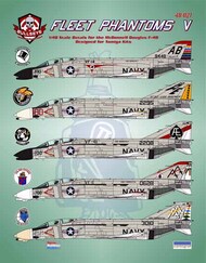  Bullseye Model Aviation Decals  1/48 F-4B Phantom II 'Fleet Phantoms V' BMA48021