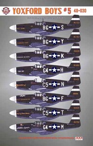  Bullseye Model Aviation Decals  1/48 P-51B Mustang Yoxford Boys #5 BMA48030
