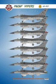  Bullseye Model Aviation Decals  1/48 'PACAF Vipers' (F-16C F-16CG F-16DG Falcon) BMA48037