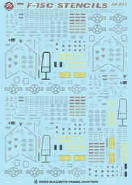  Bullseye Model Aviation Decals  1/48 F-15A F-15C Eagle Stencils BMA48051
