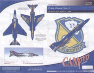  CAM PRO  1/72 McDonnell F-4J Phantoms, Blue Angels 1969 Team Nos 1-6 OUT OF STOCK IN US, HIGHER PRICED SOURCED IN EUROPE CAMP7207