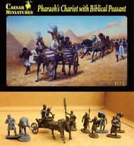  Caesar Miniatures Figures  1/72 Pharaoh's Chariot w/2 Horses & Biblical Peasants (11) CMF42