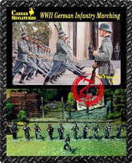  Caesar Miniatures Figures  1/72 WWII German Infantry Marching (36+) CMF81