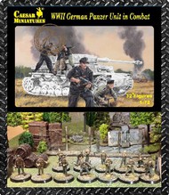  Caesar Miniatures Figures  1/72 WWII German Panzer Unit in Combat (32+) CMF85