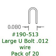  CAL SCALE  HO Large U-Bolt .012 Wire (20) CDD513