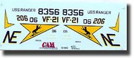  CAM Decals  1/32 F-4B from VF-21 CMD32002