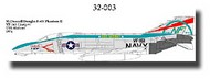  CAM Decals  1/32 F-4N from VF-161 OUT OF STOCK IN US, HIGHER PRICED SOURCED IN EUROPE CMD32003
