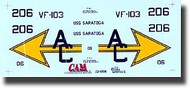  CAM Decals  1/32 F-4J from VF-103 OUT OF STOCK IN US, HIGHER PRICED SOURCED IN EUROPE CMD32008