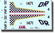  CAM Decals  1/32 F-4B from VMFA-312 OUT OF STOCK IN US, HIGHER PRICED SOURCED IN EUROPE CMD32012