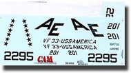  CAM Decals  1/32 F-4B from VF-33 OUT OF STOCK IN US, HIGHER PRICED SOURCED IN EUROPE CMD32014