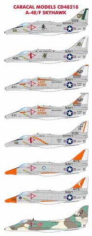  Caracal Models  1/48 US Navy Douglas A-4E/F Skyhawk OUT OF STOCK IN US, HIGHER PRICED SOURCED IN EUROPE CARCD48218