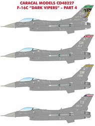  Caracal Models  1/48 F-16C Falcon 'Dark Vipers' Part 4 OUT OF STOCK IN US, HIGHER PRICED SOURCED IN EUROPE CARCD48227