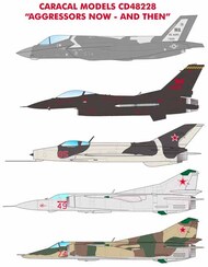  Caracal Models  1/48 Aggressors Now..And Then (F-35A F-16C MiG-21 & MiG-23MS/BN) CARCD48228