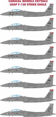  Caracal Models  1/72 USAF McDonnell F-15E Strike Eagle Multiple marking options OUT OF STOCK IN US, HIGHER PRICED SOURCED IN EUROPE CARCD72063