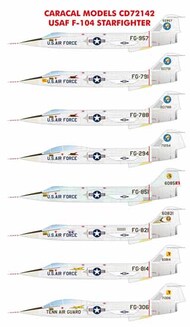  Caracal Models  1/72 USAF Lockheed F-104A/C Starfighter OUT OF STOCK IN US, HIGHER PRICED SOURCED IN EUROPE CARCD72142