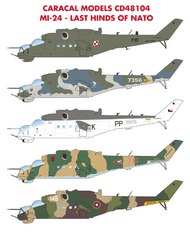  Caracal Models  1/48 Mil Mi-24 Hind 'Last Hinds of NATO'Mi-24V/P marking options for the Hind operators of NATO CARCD48104