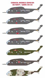  Caracal Models  1/48 Sikorsky CH-53 Multiple marking options for USAF/US Navy/US Marine Corps OUT OF STOCK IN US, HIGHER PRICED SOURCED IN EUROPE CARCD48184