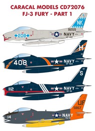  Caracal Models  1/72 North-American FJ-3 Fury US Navy - Part 1 CARCD72076
