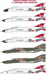  Caracal Models  1/72 McDonnell F-4 Phantom Edwards Test Phantoms. OUT OF STOCK IN US, HIGHER PRICED SOURCED IN EUROPE CARCD72105