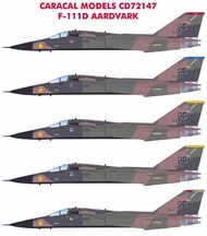  Caracal Models  1/72 General-Dynamics F-111D Aardvark OUT OF STOCK IN US, HIGHER PRICED SOURCED IN EUROPE CD72147