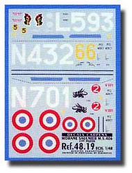  Decals Carpena  1/48 Morane Saulnier MS 406 - 1st Part DC48019