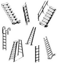  CENTRAL VALLEY MODEL WORKS  HO Assorted Steps & Ladders CVM1602