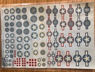  Check Six Decals  1/48 USAAF WWII faded National Insignia 20 inches 30 inches 35 inches 40 inches 45 inches 3 styles CS48007