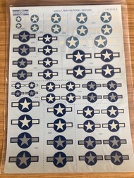  Check Six Decals  1/48 USAAF WWII faded National Insignia 20 inches 30 inches 35 inches 40 inches 45 inches 3 styles CS48008