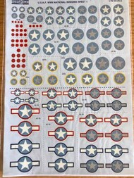 Check Six Decals  1/72 USAAF WWII faded National Insignia 20 inches 30 inches 35 inches 40 inches 45 inches several styles CS72007