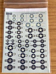  Check Six Decals  1/72 USAAF WWII faded National Insignia CS72008