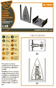 F-86A Sabre Canopy Frame Detailing Set (CLP kit) #CPA48056