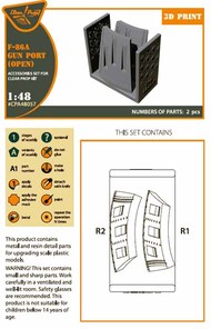  Clear Prop Models  1/48 F-86A Sabre Gun Port (Open) (CLP kit) CPA48057