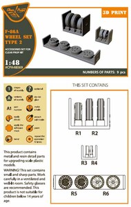  Clear Prop Models  1/48 F-86A Sabre Wheels Set Type 2 (CLP kit) CPA48069