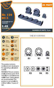 Henschel Hs.129B-2/Hs.129B-3 Wheels set (weighted) #CPA48085