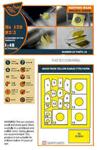Henschel Hs.129B-2/Hs.129B-3 double-sided painting mask #CPA48086