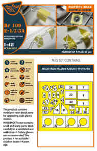 Messerschmitt Bf.109E-1/3/3a double-sided painting mask #CPA48107