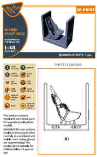 Messerschmitt Bf.109E seat with safety belts #CPA48111