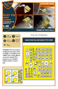 Aichi D3A2 'Val' IJN Type 99 open canopy paint mask #CPA48116