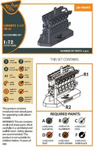 Liberty L-12 engine set 3D print #CPA72086