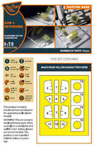 A2D-1 Skyshark painting mask on 'yellow kabuki paper' #CPA72183