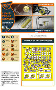 Grumman TBM-3/TBF-1C Avenger painting mask #CPA72196