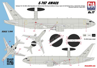  CtA Cut then Add  1/144 Boeing E-767 AWACS, conversion set. CTA-017