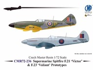 Supermarine Spitfire Prototypes. F.21 Victor PP139 & F.23 Valiant LA187 #CMR72-236